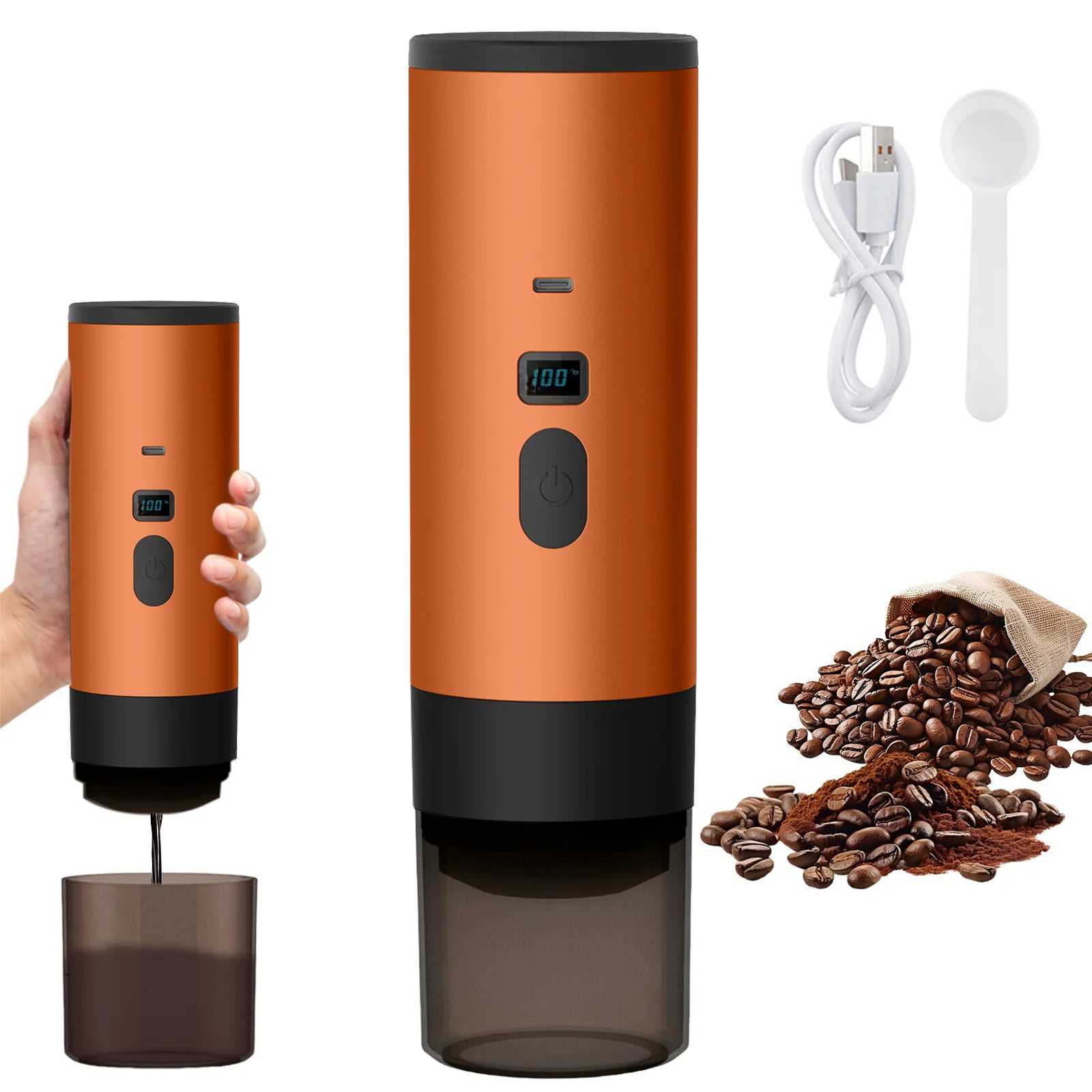 Cafetera portátil eléctrica