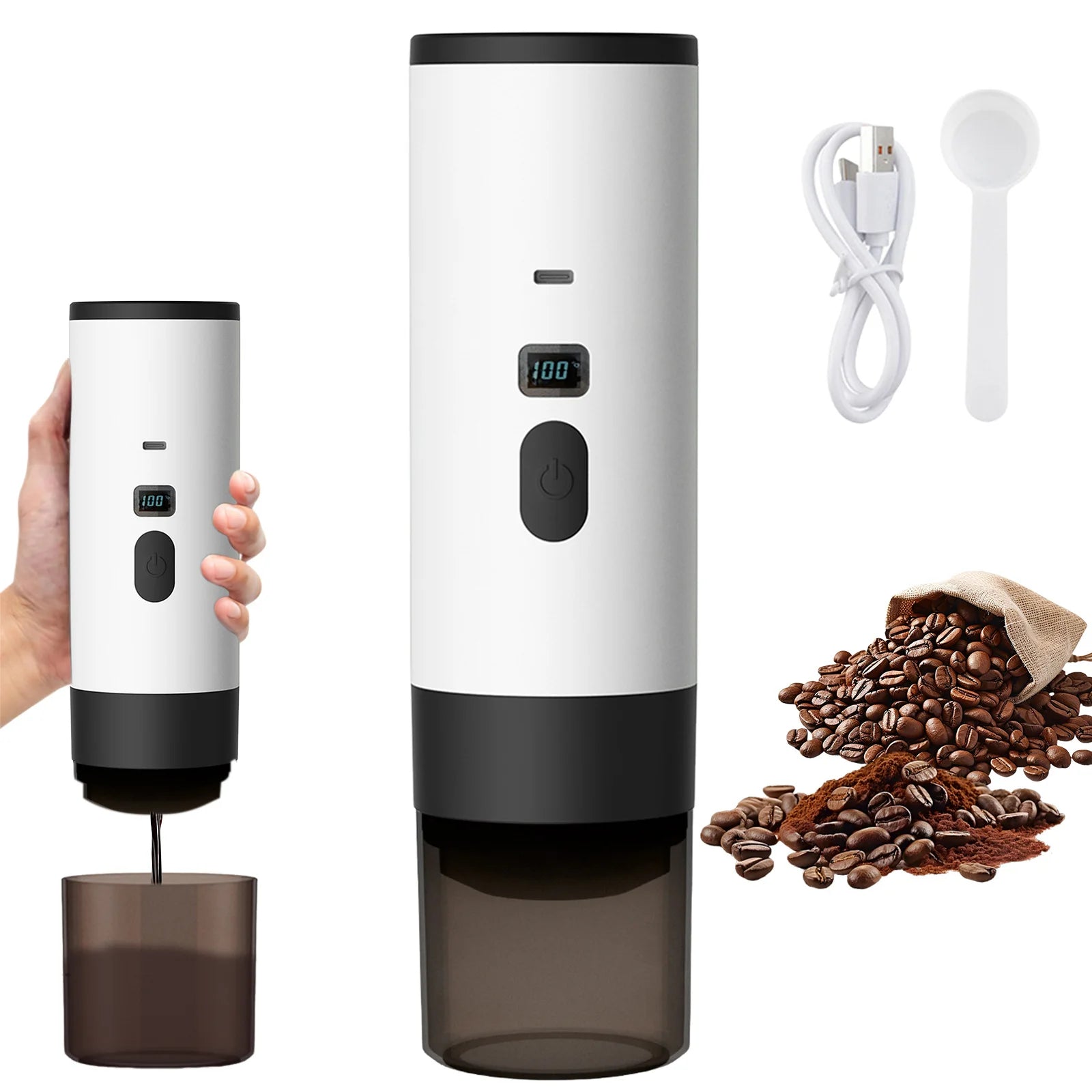 Cafetera portátil eléctrica